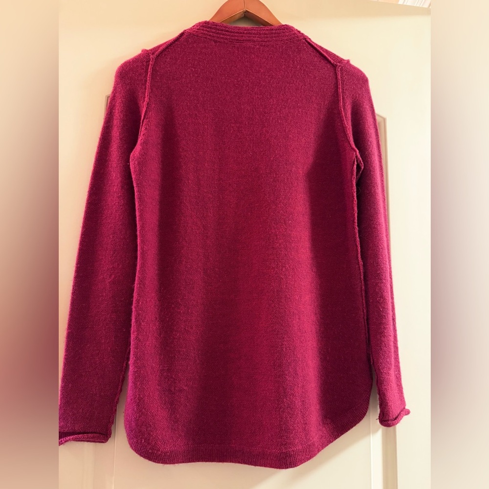 Tory Burch Rich Burgundy Crewneck Sweater - Picture 3 of 3